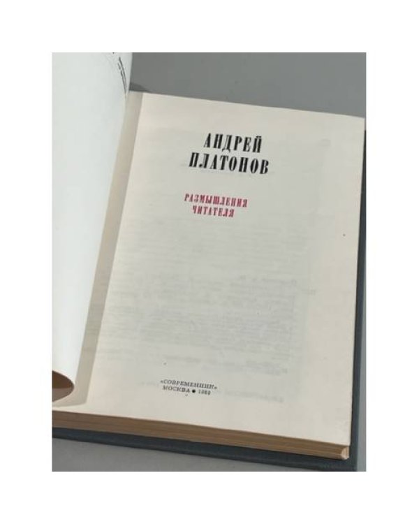 Дополнительное изображение книги « Размышления читателя »
