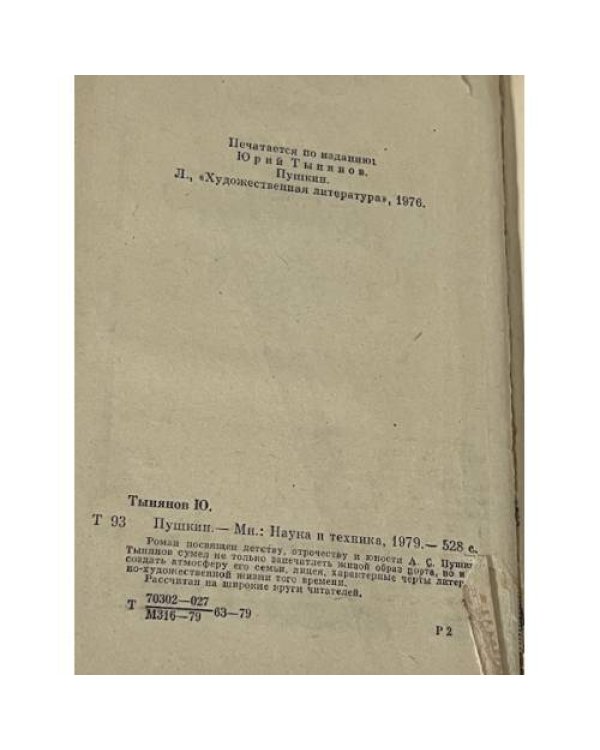 Дополнительное изображение книги «Пушкин»