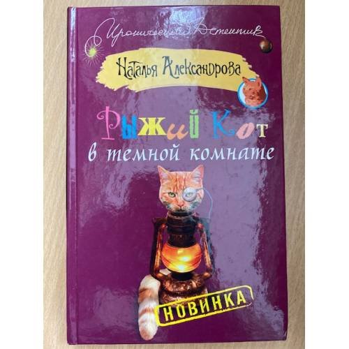 Рыжий кот в темной комнате