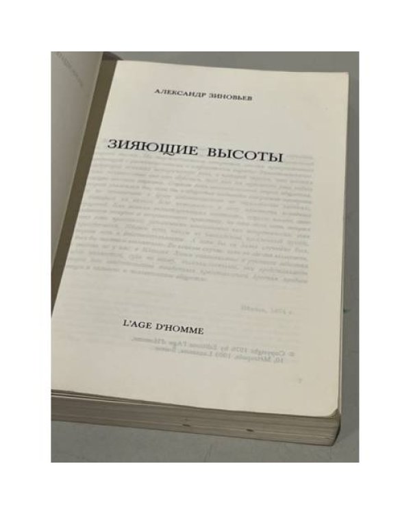 Дополнительное изображение книги «Зияющие высоты»