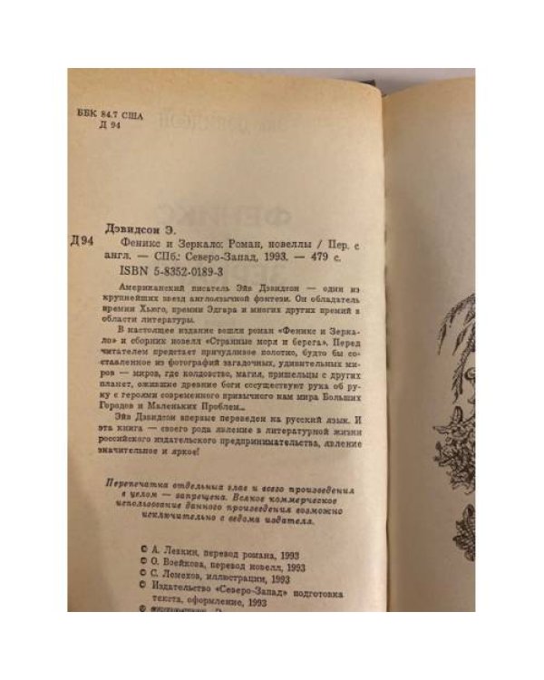 Дополнительное изображение книги «Феникс и Зеркало»