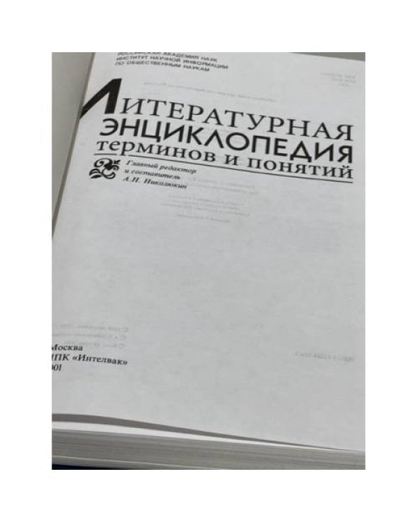 Дополнительное изображение книги «Литературная энциклопедия терминов и понятий»