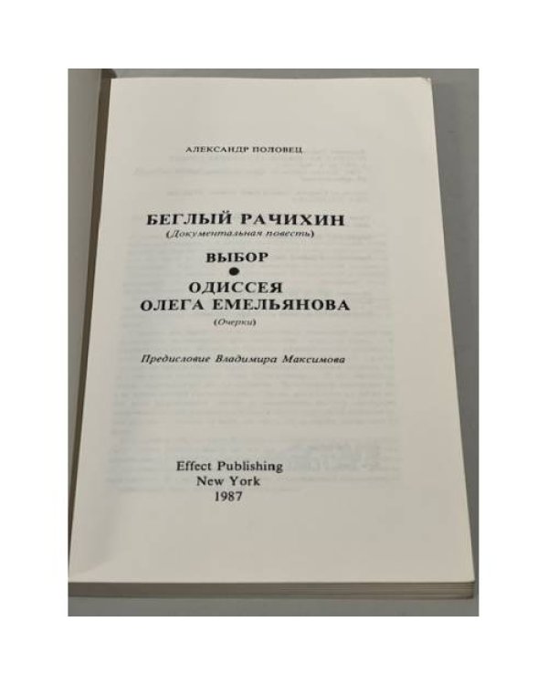 Беглый Рачихин. Выбор. Одиссея Олега Емельянова