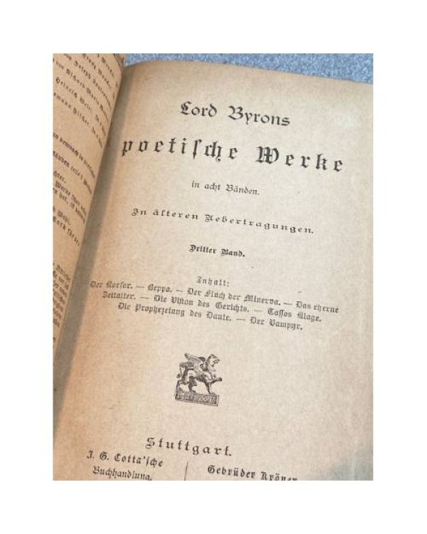Lord Byrons poetische Werke in acht Bänden. In älteren Übertragungen (7 bände)