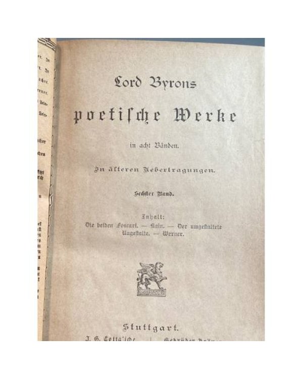 Lord Byrons poetische Werke in acht Bänden. In älteren Übertragungen (7 bände)