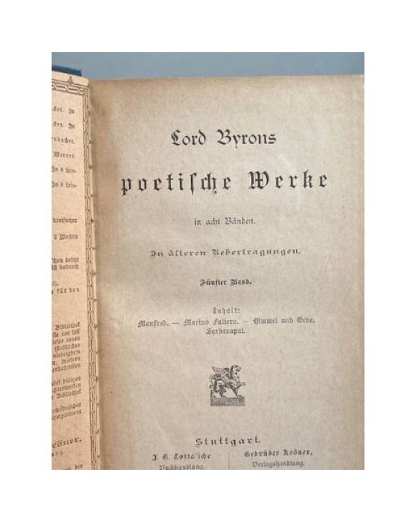 Lord Byrons poetische Werke in acht Bänden. In älteren Übertragungen (7 bände)