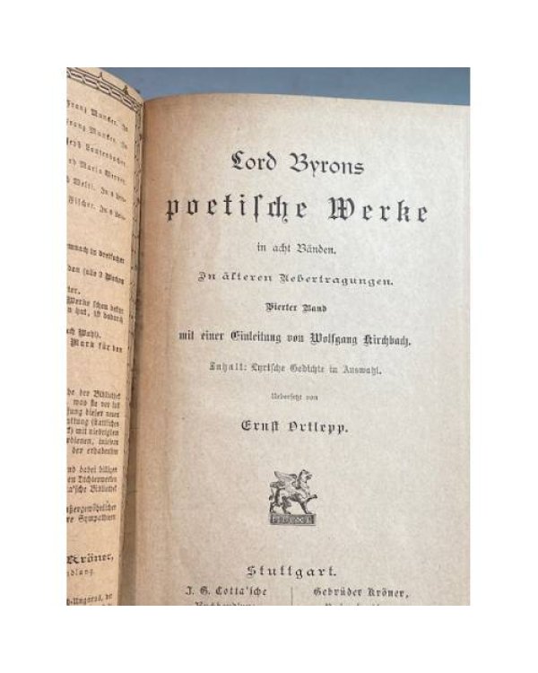 Lord Byrons poetische Werke in acht Bänden. In älteren Übertragungen (7 bände)