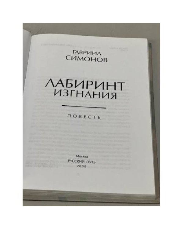 Дополнительное изображение книги «Лабиринт изгнания»