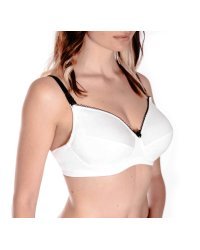 La Bebe™ Lingerie Basic Bio Cotton Art.142426 White&Black Barošanas krūšturis