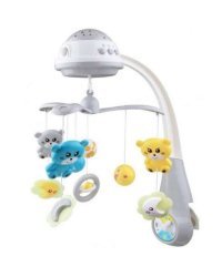 BabyMix Art.FS-35604 Grey Музыкальная карусель с проектором