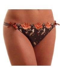 La Bebe™ Boutique Lingerie Art.21169 Eco серии до/послеродовые трусики стринги Flowers Brown