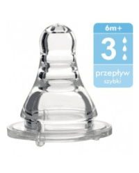 BabyOno 1202 Соска для бутылочек антиколиковая - поток 3 (от 6+ м.)