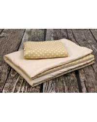 La Bebe™ Set 100x135/40x60 Art.70866 Beige Dots Комплект постельного белья из 2 частей