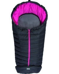 Fillikid Art.8460-62 Kiew dark grey/pink Footmuff Пуховый спальный мешок для коляски c отстёгиваемой спинной частью 100 x 50 cm