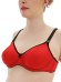 La Bebe Boutique Lingerie ™ Eco Art.73512 Red / Black Stripes хлопок беременный / кормление бюстгальтер с сильной и стабильной расстегнутой поддержкой чашки грудью