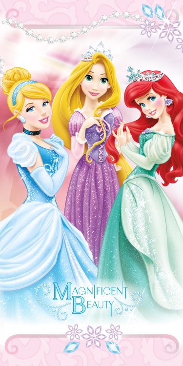 Faro Tekstylia Beach Towel Princesses Детский хлопковое полотенце 70х140cm