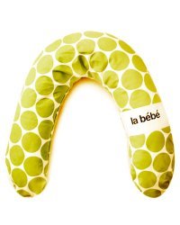 La Bebe™ Rich Maternity Pillow Art.78698 White&amp;Green dots Подковка для сна, кормления малыша 30x104 cm