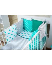 La bebe™ Cotton Borders Set 8 Art.81187 Комплект постельного белья из 8 частей