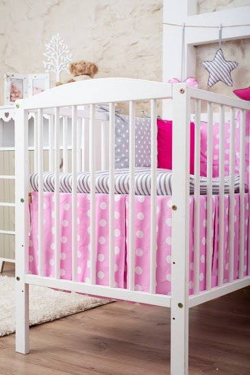 Обложка книги «La bebe™ Art.81234 Хлопковый декоративный волан с оборкой на кроватку»