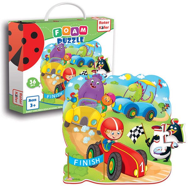 Обложка книги «Roter Käfer RK1202-03 Мягкие пазлы Гонки (Vladi Toys)»