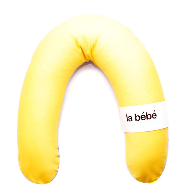 La Bebe™ Rich Maternity Pillow Art.81677 Pearl Lemon Подковка для сна, кормления малыша 30x104 cm