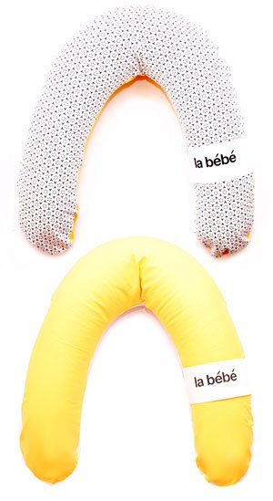 La Bebe™ Rich Maternity Pillow Art.81678 Lemon Подковка для сна, кормления малыша 30x104 cm