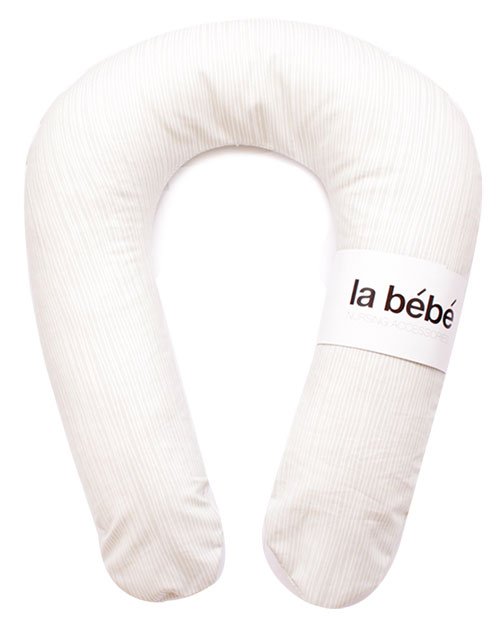 La Bebe™ Snug Cotton Nursing Maternity Pillow Art.17936 Light Stripes Подкова для сна/кормления малыша, 20x70 см