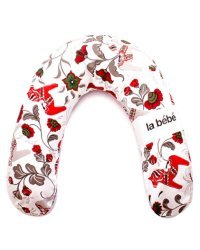 La Bebe™ Rich Maternity Pillow Art.17935 Swedish Red/White Horse Подкова для сна, кормления малыша 30x104 cm