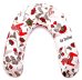 La Bebe™ Rich Maternity Pillow Art.17935 Swedish Red/White Horse Подкова для сна, кормления малыша 30x104 cm