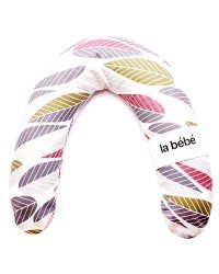 La Bebe™ Rich Maternity Pillow Art.17934 Grey Foliage Подкова для сна, кормления малыша 30x104 cm