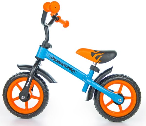 MillyMally Dragon Orange Детский велосипед - бегунок с металлической рамой 10''