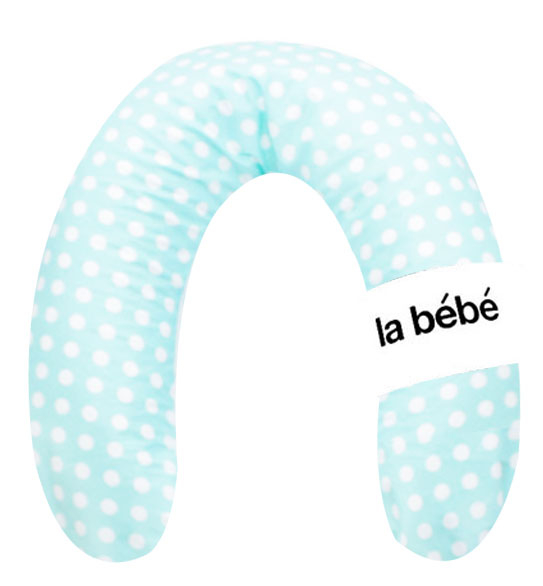 La Bebe™ Rich Maternity Pillow Art.80936 Mint Dots Подковка для сна, кормления малыша 30x104 cm