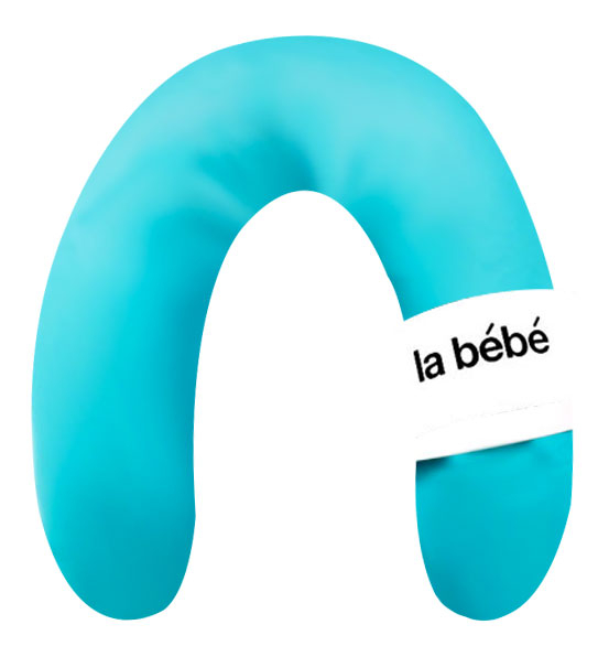 La Bebe™ Rich Satin Nursing Maternity Pillow Art.15798 Blue Lagoon Подкова для сна, кормления малыша 30x104 cm