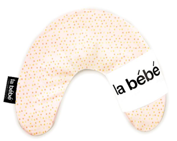 La Bebe™ Mimi Nursing Cotton Pillow Art.3325 Dots Pink Подкова для сна, путешествий, кормления малыша 19x46 cm