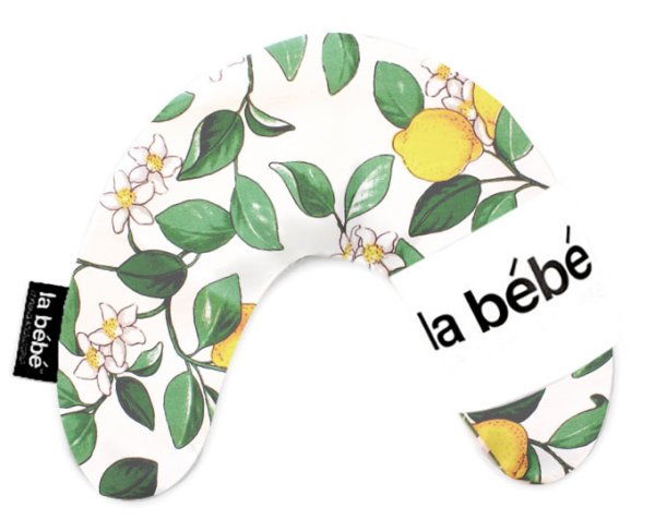 La Bebe™ Mimi Nursing Cotton Pillow Art.3328 Lemon Tree Подкова для сна, кормления малыша 19x46 cm