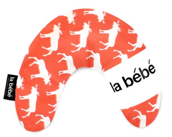 La Bebe™ Mimi Nursing Cotton Pillow Art.24000 Elk Orange Подкова для сна, кормления малыша 19x46 cm