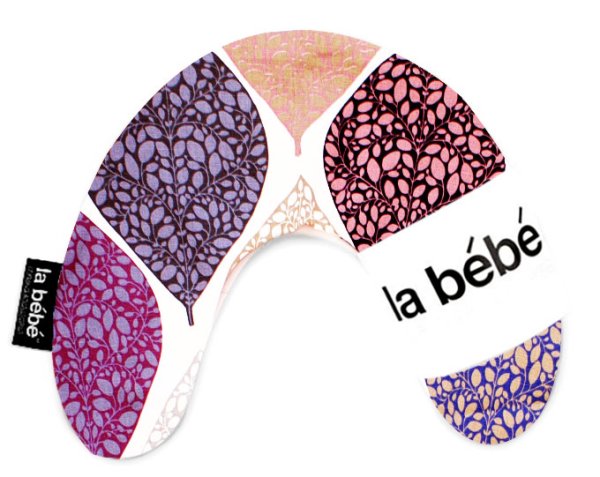 La Bebe™ Mimi Nursing Cotton Pillow Art.35602 Deco Purple Подкова для сна, кормления малыша 19x46cm