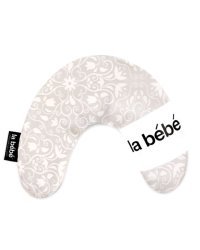La Bebe™ Mimi Nursing Cotton Pillow Art.3311 Floral Gray/White Подкова для сна, кормления малыша 19x46 cm