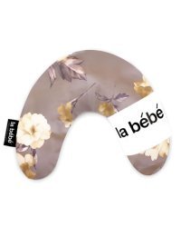 La Bebe™ Mimi Nursing Cotton Pillow Art.3313 Rose Pastel Gray Подкова для сна, кормления малыша 19x46 cm