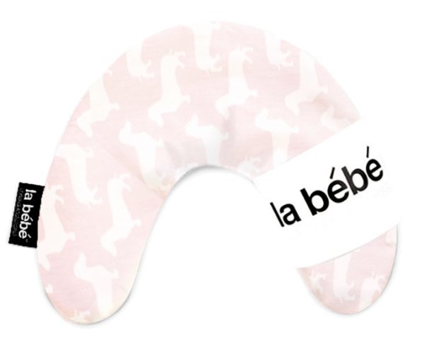 La Bebe™ Mimi Nursing Cotton Pillow Art.15817 Dog Pink/White Подкова для сна, кормления малыша 19x46 cm