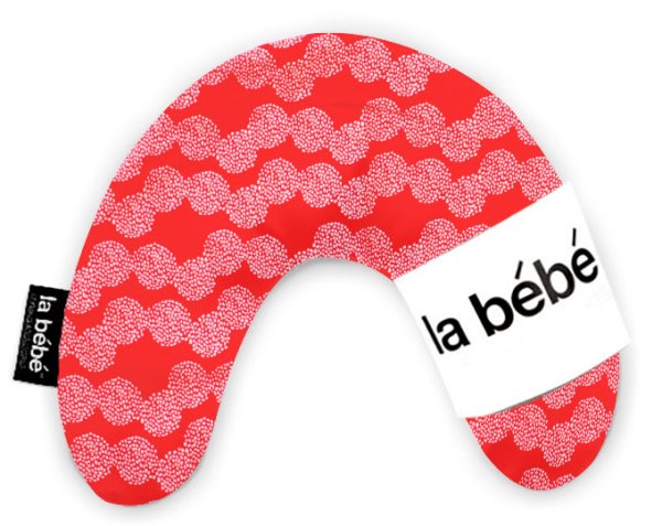 La Bebe™ Mimi Nursing Cotton Pillow Art.15743 Red/Pink Dots Подкова для сна, кормления малыша 19x46 cm