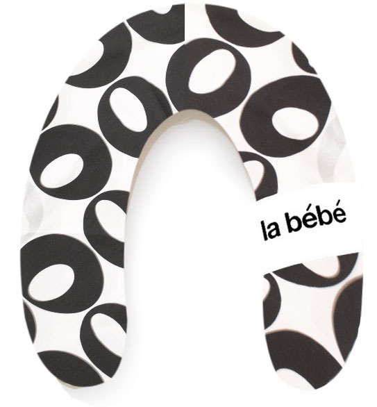 La Bebe™ Rich Maternity Pillow Art.85499 Black/Silver Подковка для сна, кормления малыша 30x104 cm