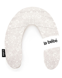 La Bebe™ Rich Maternity Pillow Art.85505 Floral Gray/White Подковка для сна, кормления малыша 30x104 cm