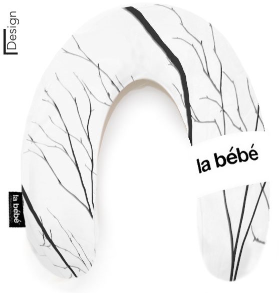 La Bebe™ Rich Maternity Pillow Art.85506 Black Branch Подковка для сна, кормления малыша 30x104 cm