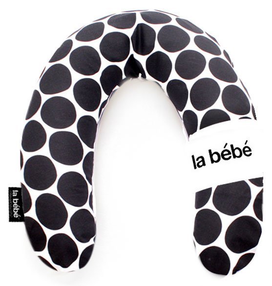 La Bebe™ Rich Maternity Pillow Art.78977 White&amp;Black dots Подковка для сна, кормления малыша 30x104 cm