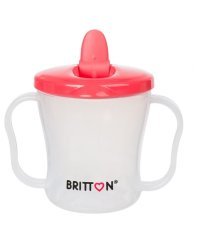 Britton First Cup Art.B1523 Pink Кружечка-непроливайка с носиком, 200мл