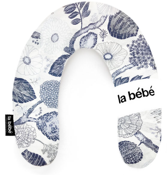 La Bebe™ Rich Maternity Pillow Art.8956 Leafs Подкова для сна, кормления малыша 30x104 cm