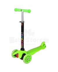 TLC Scooter Led Art.2865XG Green Трехколесный самокат