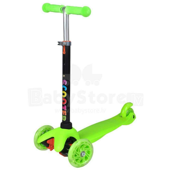 TLC Scooter Led Art.2865XG Green Трехколесный самокат