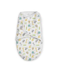 Summer Infant Art.55646 SwaddleMe Safari Хлопковая пелёнка для комфортного сна, пеленания 3,2 кг до 6,4 кг.